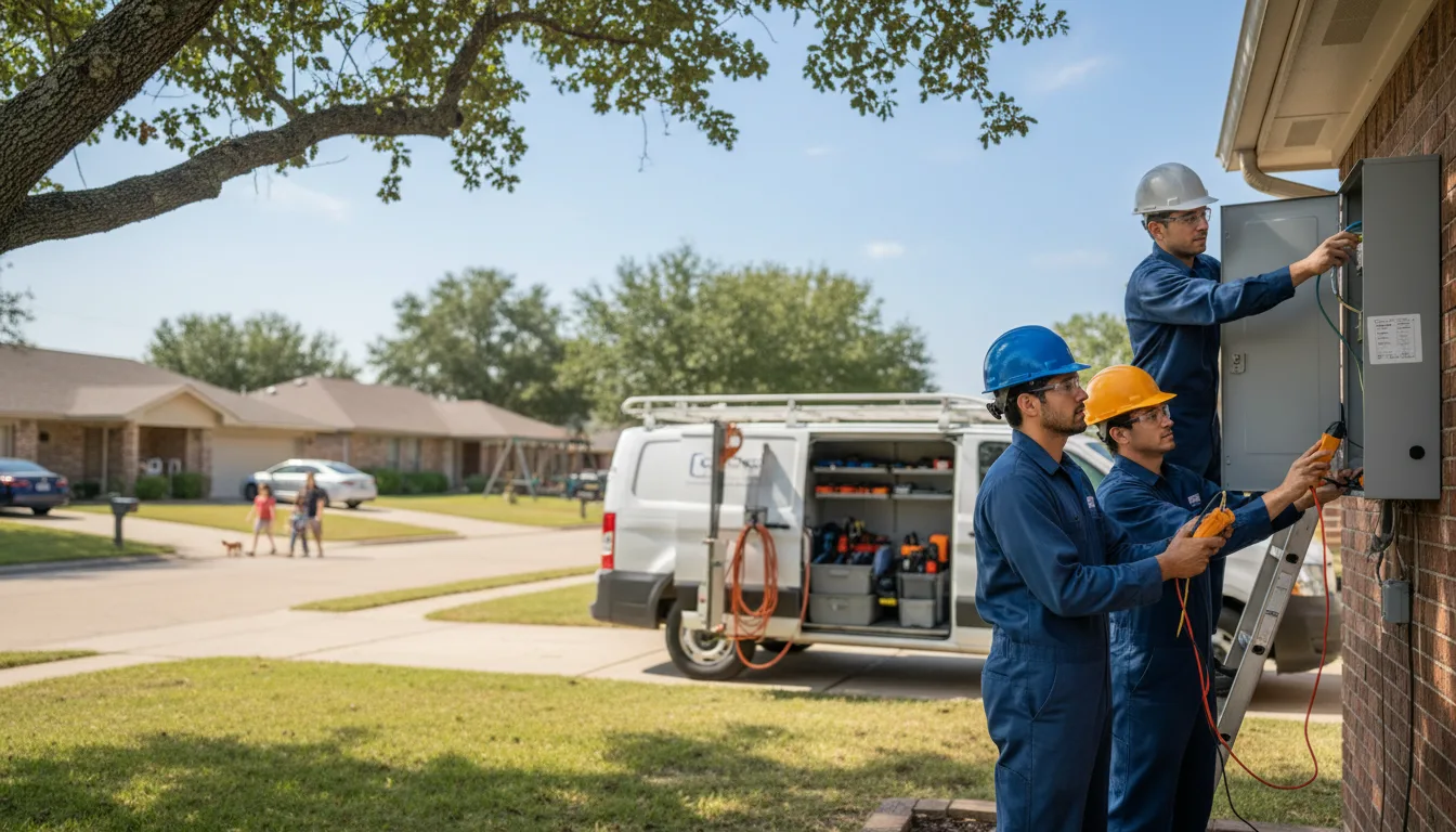 Certified electrician providing emergency electrical services in Cresson, TX